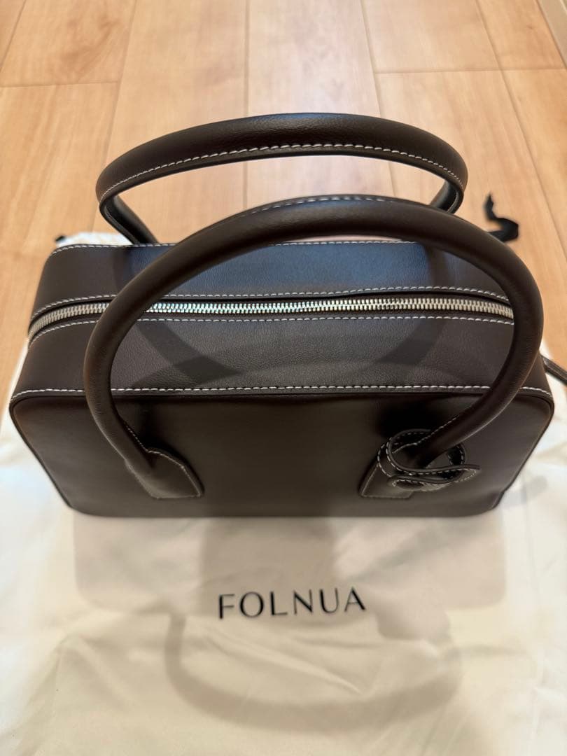 FOLNUA(フォルニュア)パウンドバッグ ブラウン ステッチ