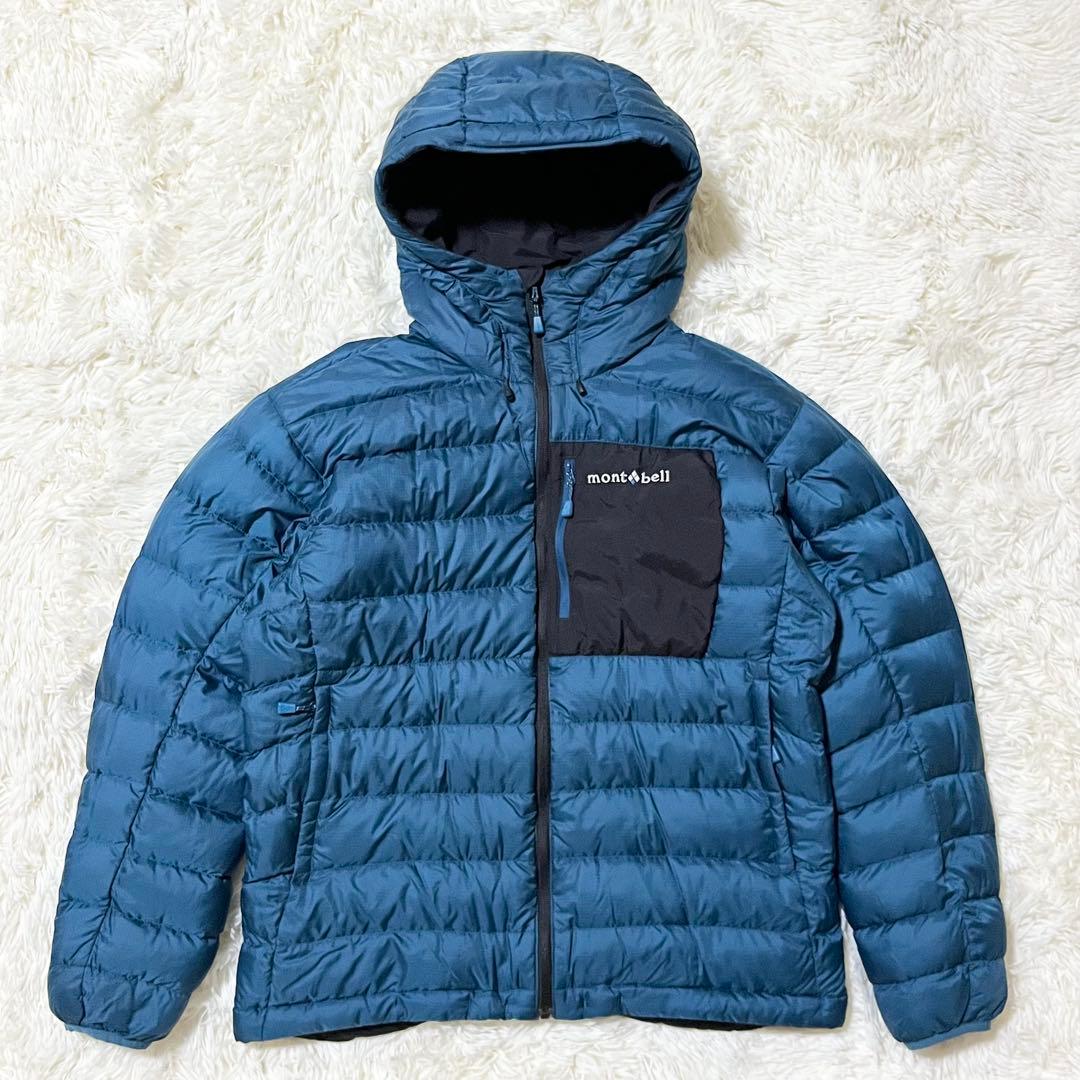 モンベル コロラドパーカ リバーシブルダウン メンズS ブラック×ブルー