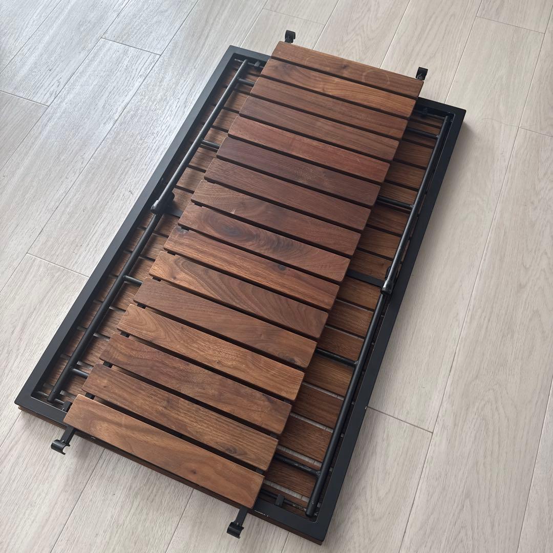 ウォルナットアイアンテーブル　オーダーメイド品