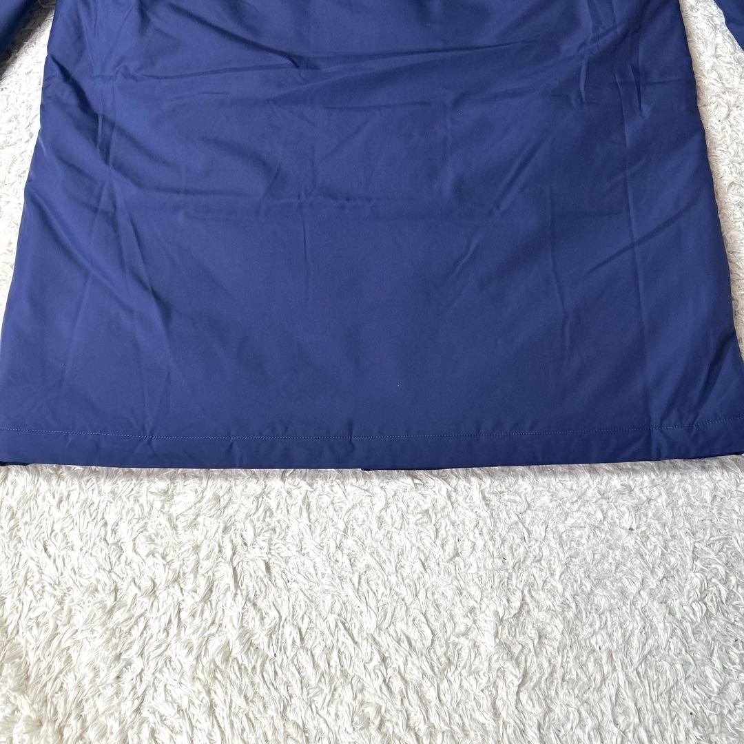 【新品タグ付き】asics 中綿ロングコート ベンチコート ネイビー LLサイズ