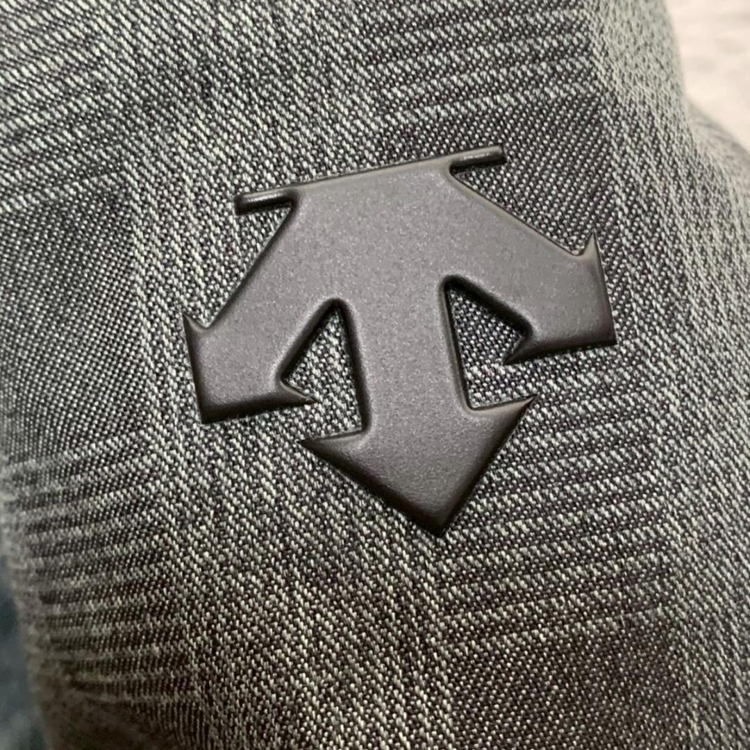 希少デザイン 美品 デサント ダウンジャケット 水沢 ロゴ グレー 別注 ☆