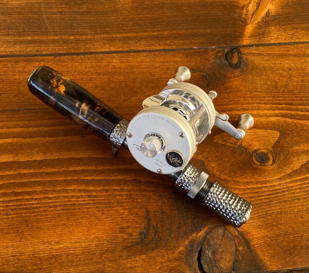 トラウトグリップ　ガンメタ　インロッドフェルール　ベイトロッド　天然木グリップ