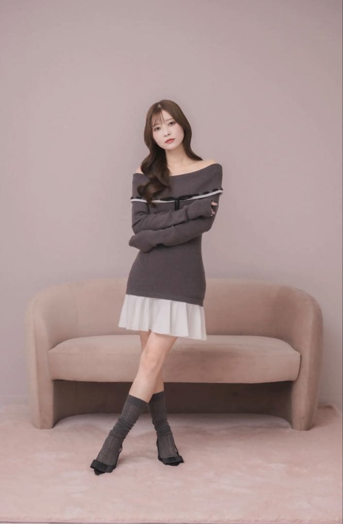 dolceliche ニットミニワンピース