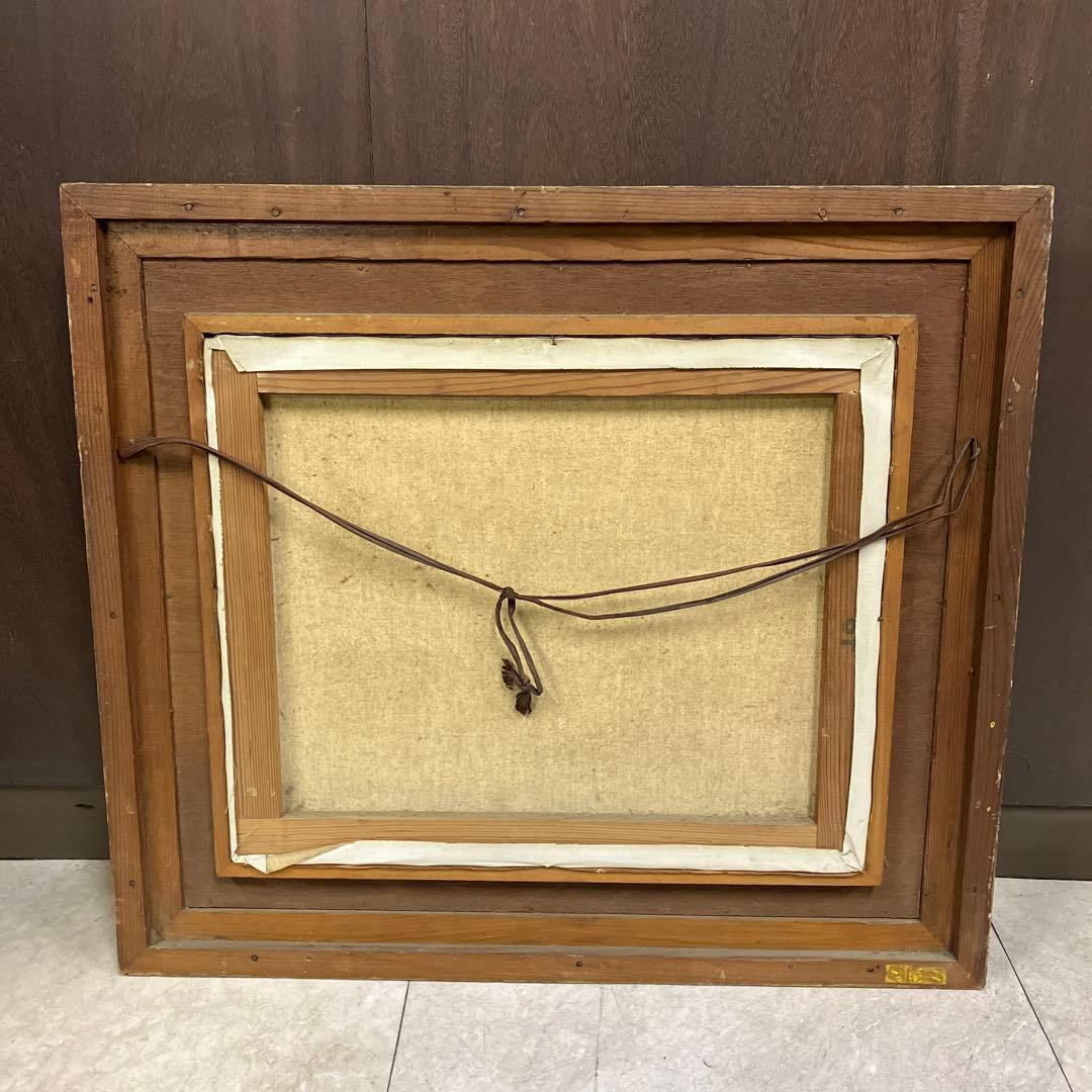 アンティーク 街並み 油彩画 油絵 風景画 絵画 額縁 アート 美術 芸術