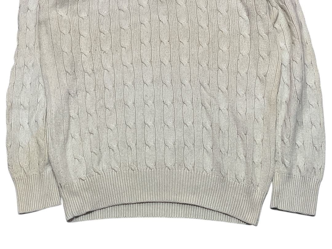 POLO RALPH LAUREN ハーフジップ ケーブルニット シルク100%