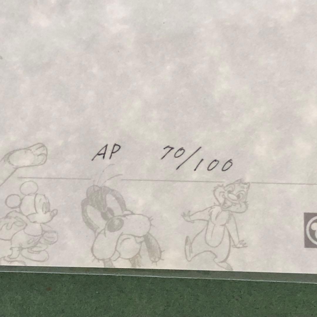 リトグラフ 東京ディズニーランド トゥーンタウン AP 保証書付 絵 限定