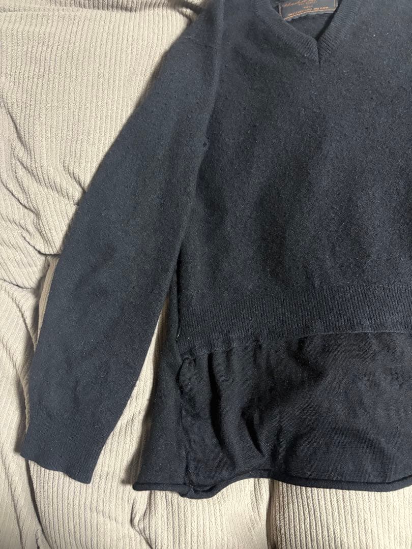 UNDERCOVER 08AW UNREAL期 切り替えニット ドッキングニット