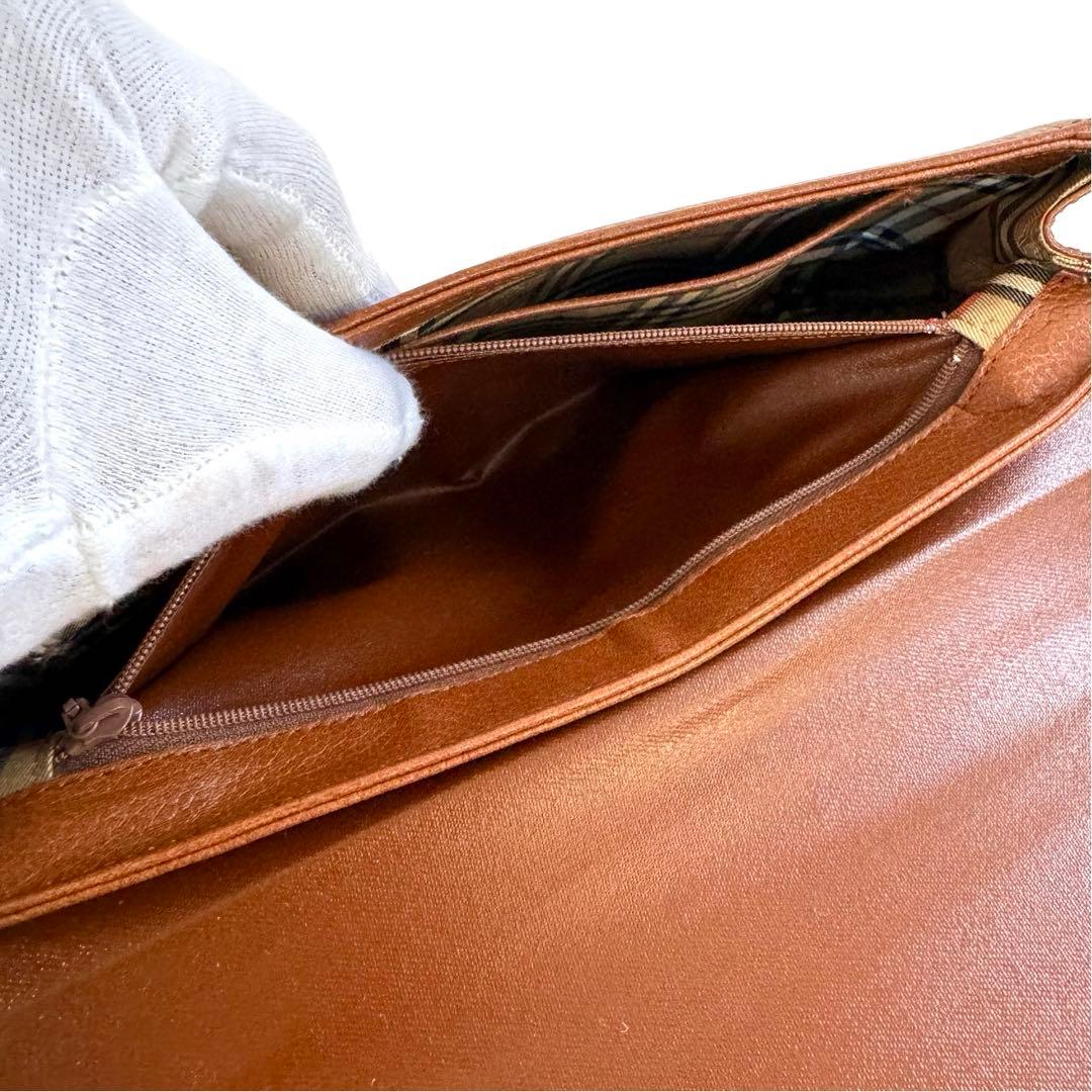 BURBERRY バーバリー ハンドバック レザー ヴィンテージ ブラウン
