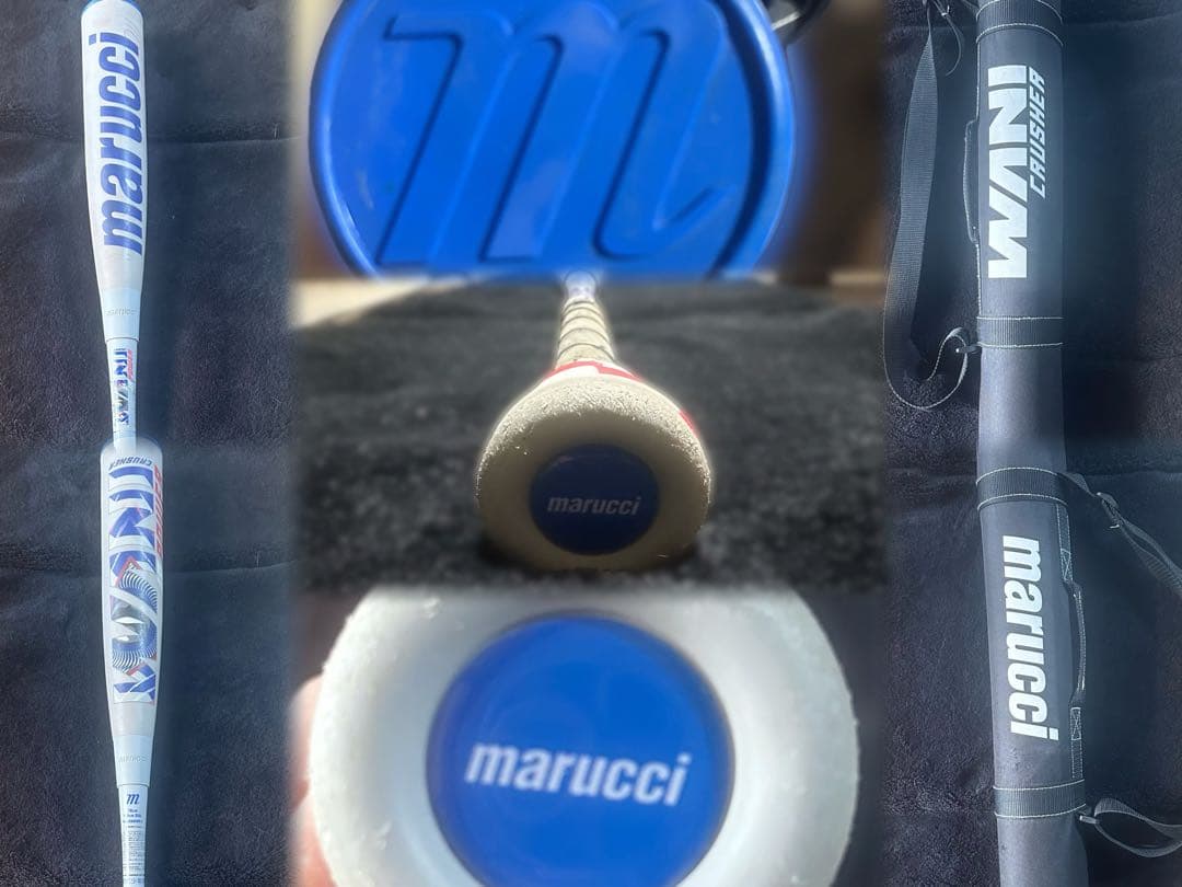 【中古】軟式少年野球用 青ワニクラッシャー 82cm 専用ケース付