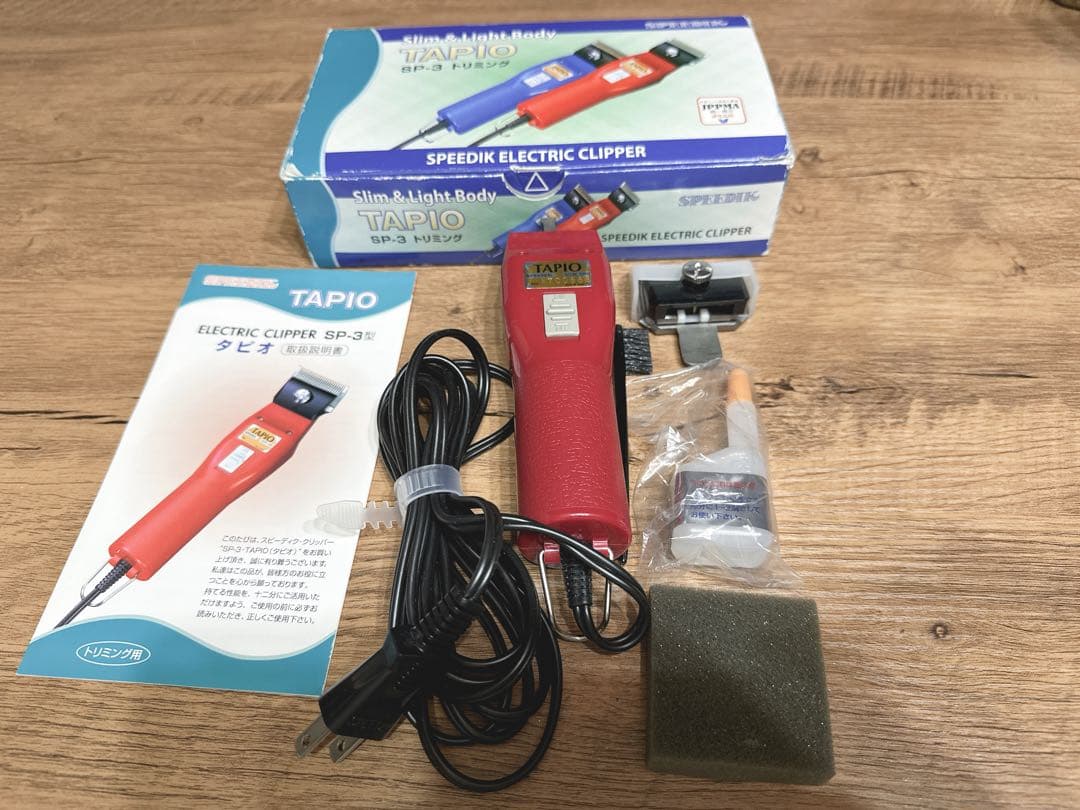 TAPIO 電動クリッパー SP-38 赤 1mm替刃付