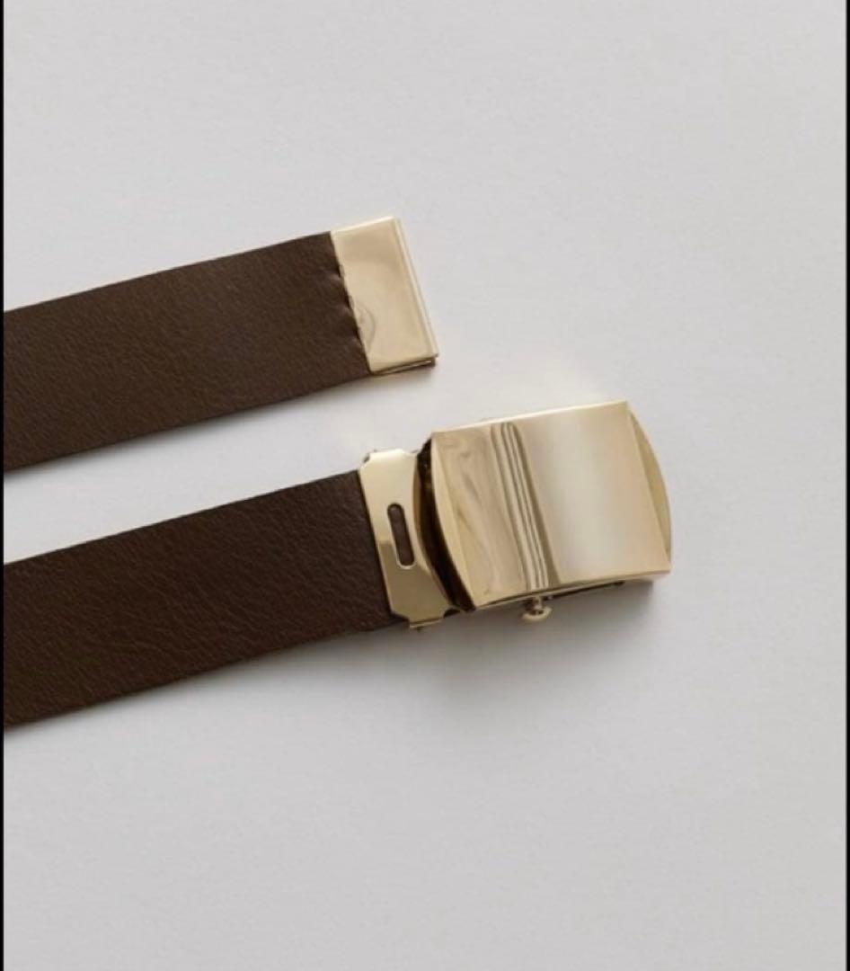 新品未使用　ウィムガゼット　レザーガチャベルト　ダークブラウン