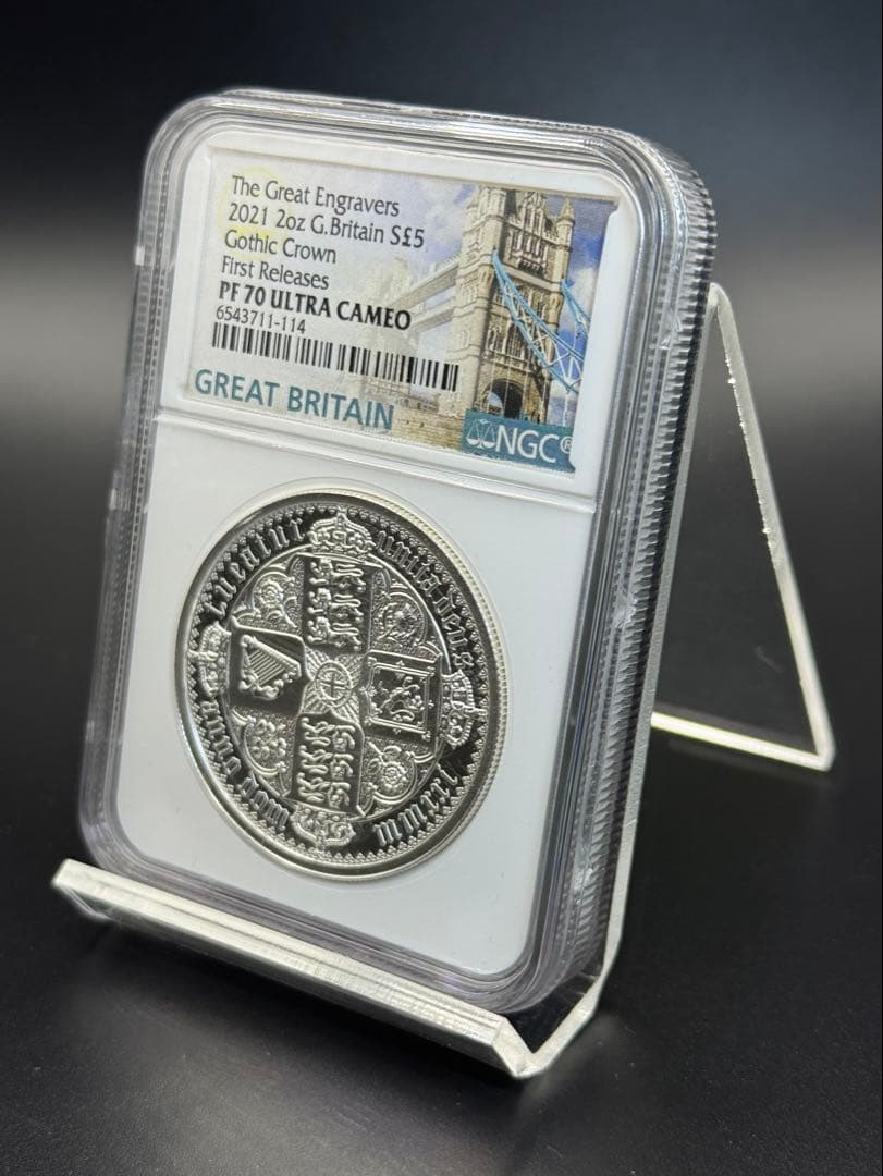 美しき ゴチッククラウン シールド 2021年 2オンス 銀貨 PF70UC