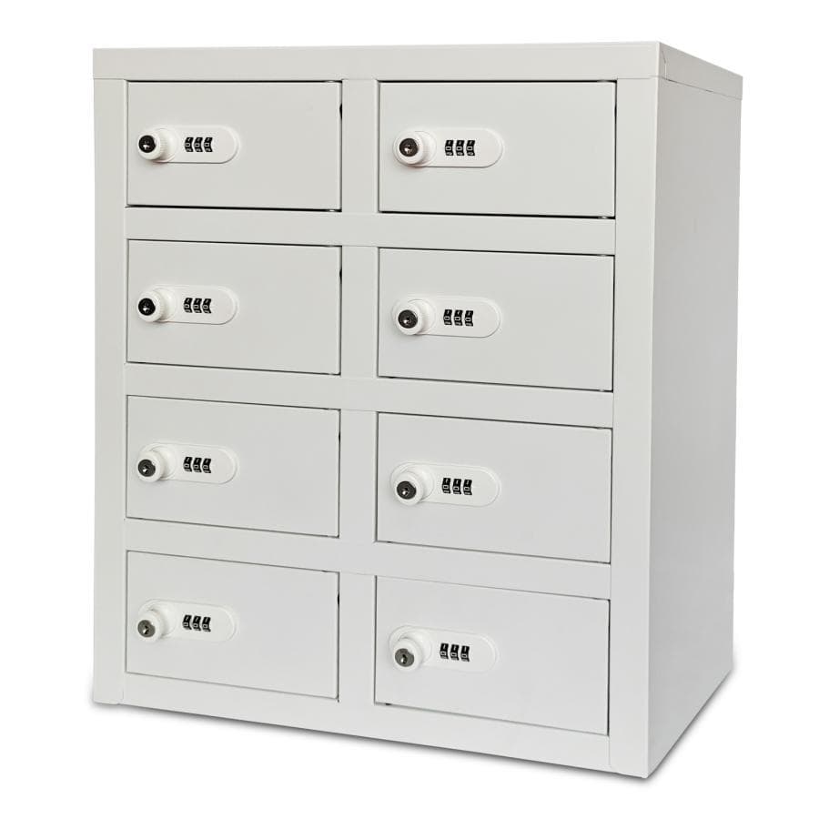 貴重品ロッカー 小型 鍵付きダイヤル錠 8人用 ロッカー金庫(2列4段 8人用)