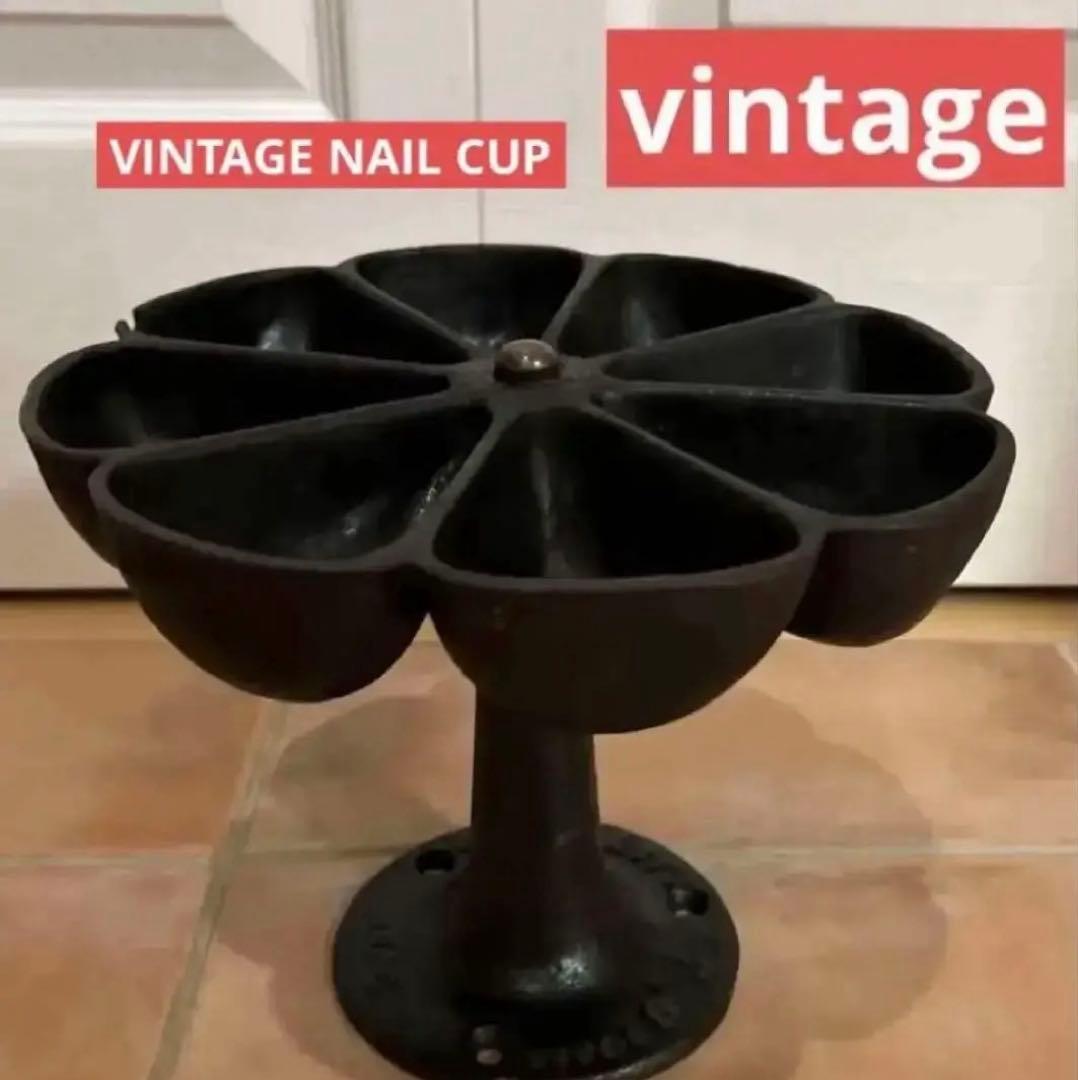 希少　vintage ビンテージ　キャスト　USAアイアンネイルカップ★鋳鉄製