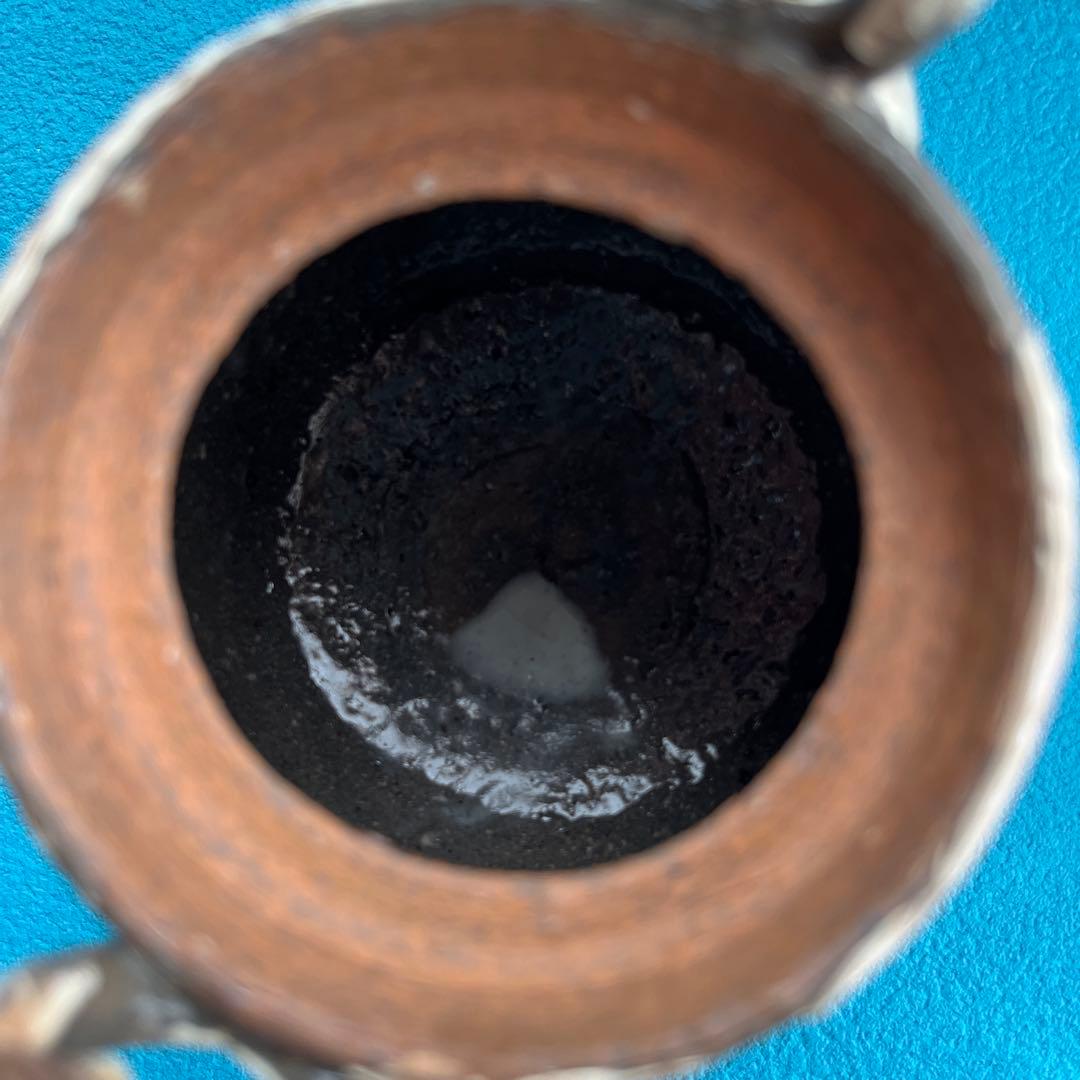 手作り陶器茶釜 小型