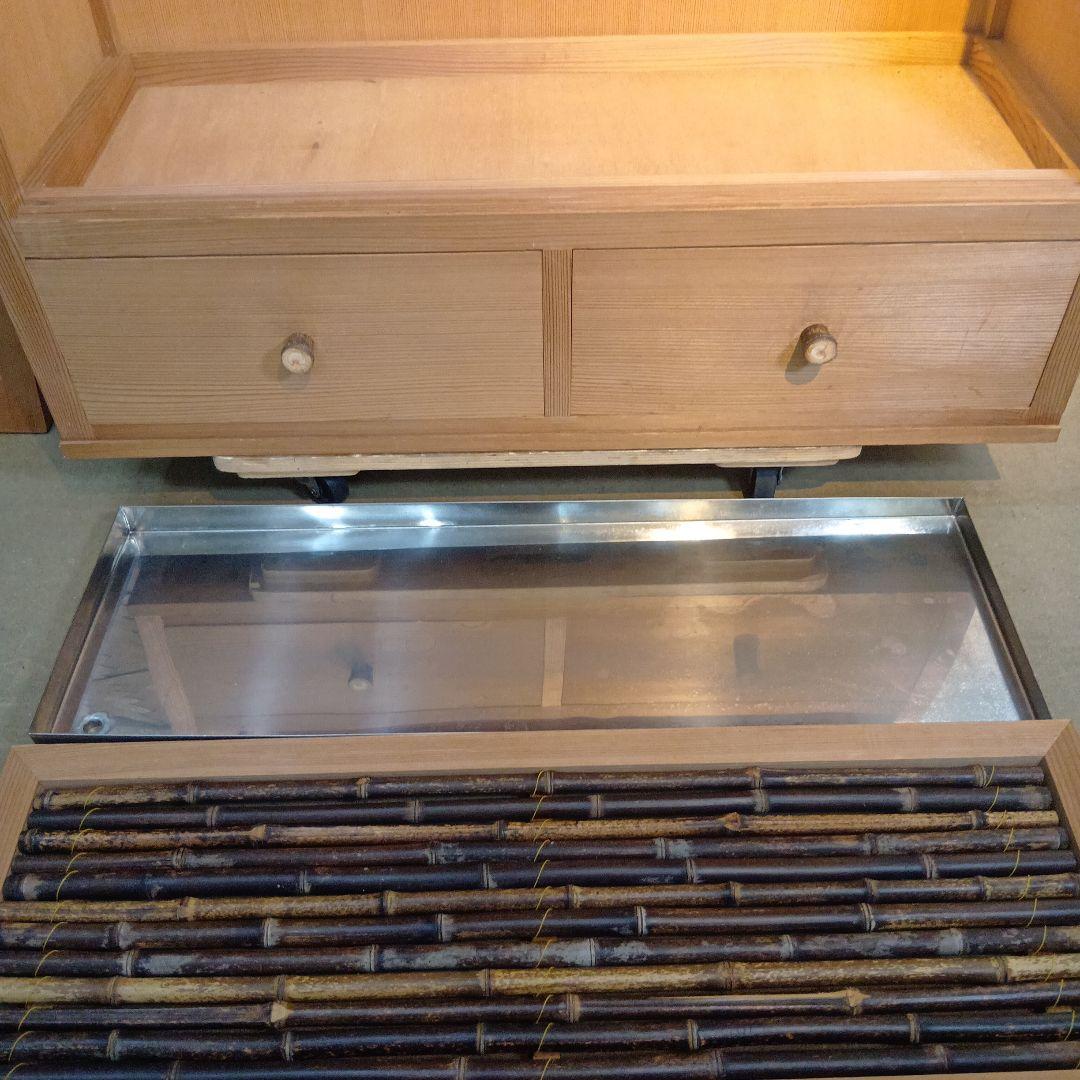 茶道具　水屋棚　置水屋　網代