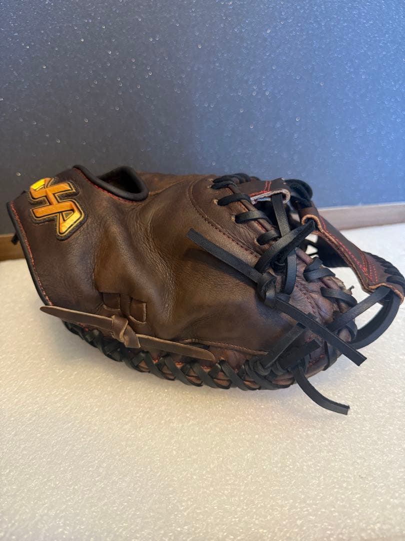 ★即戦力★ ハタケヤマ 一般硬式用 キャッチャーミット 全紐 ウェブ ヘリ革交換
