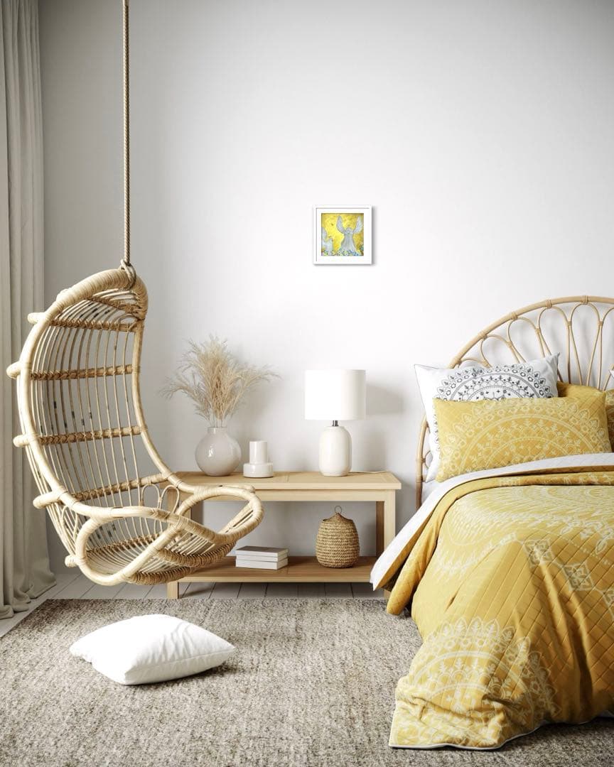 開運絵画　守護天使様　龍神様　花の舞　天界の花　インフィニティ　金箔