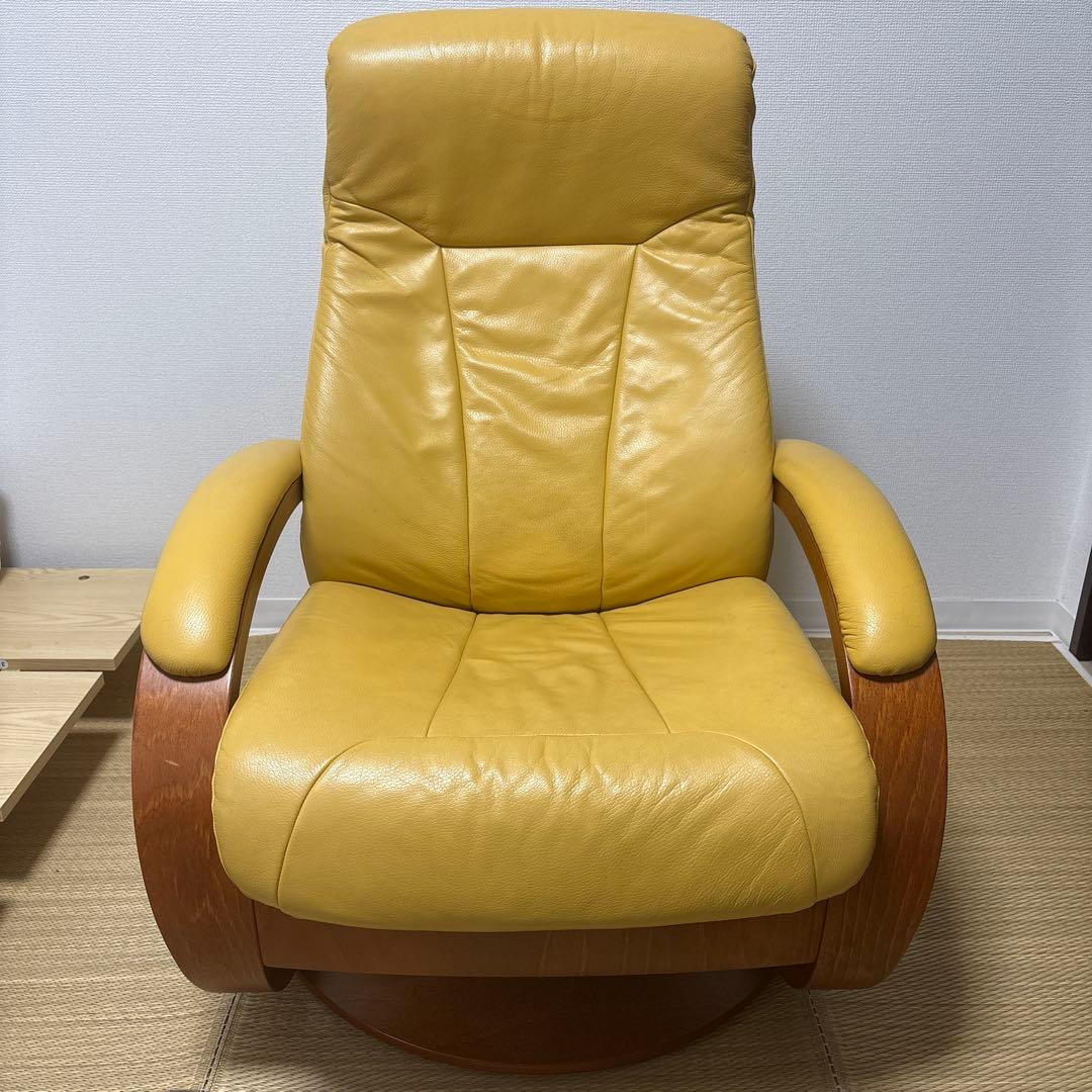 イエリアーダ　ノーザンコンフォート リク ライニングチェア　オットマン　イエロー