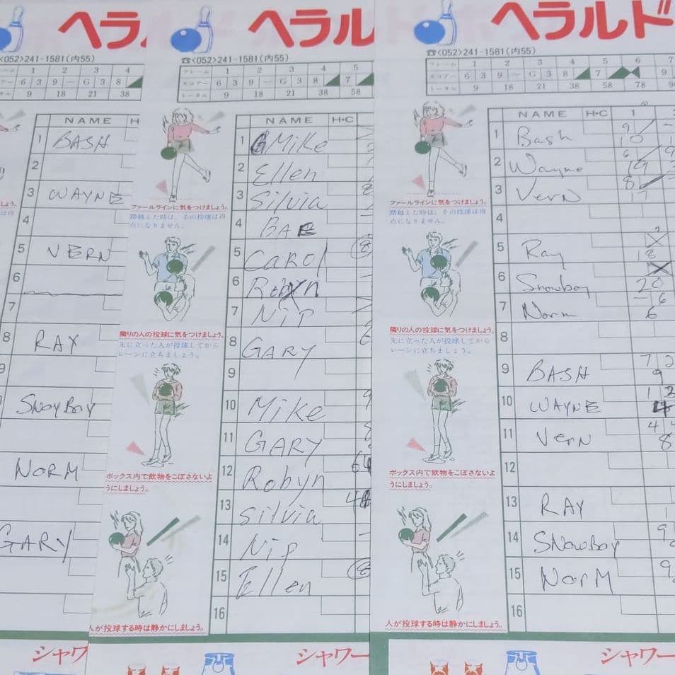 超貴重　ホイットニー・ヒューストン　直筆サイン　ボウリングスコア