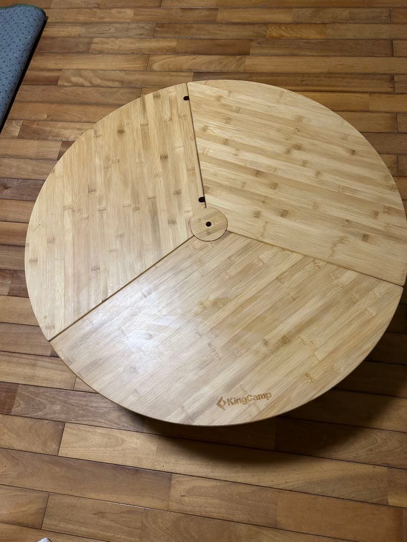 KingCamp キングキャンプ バンブーラウンドテーブル
