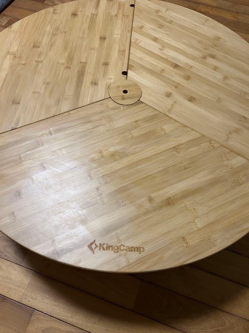 KingCamp キングキャンプ バンブーラウンドテーブル