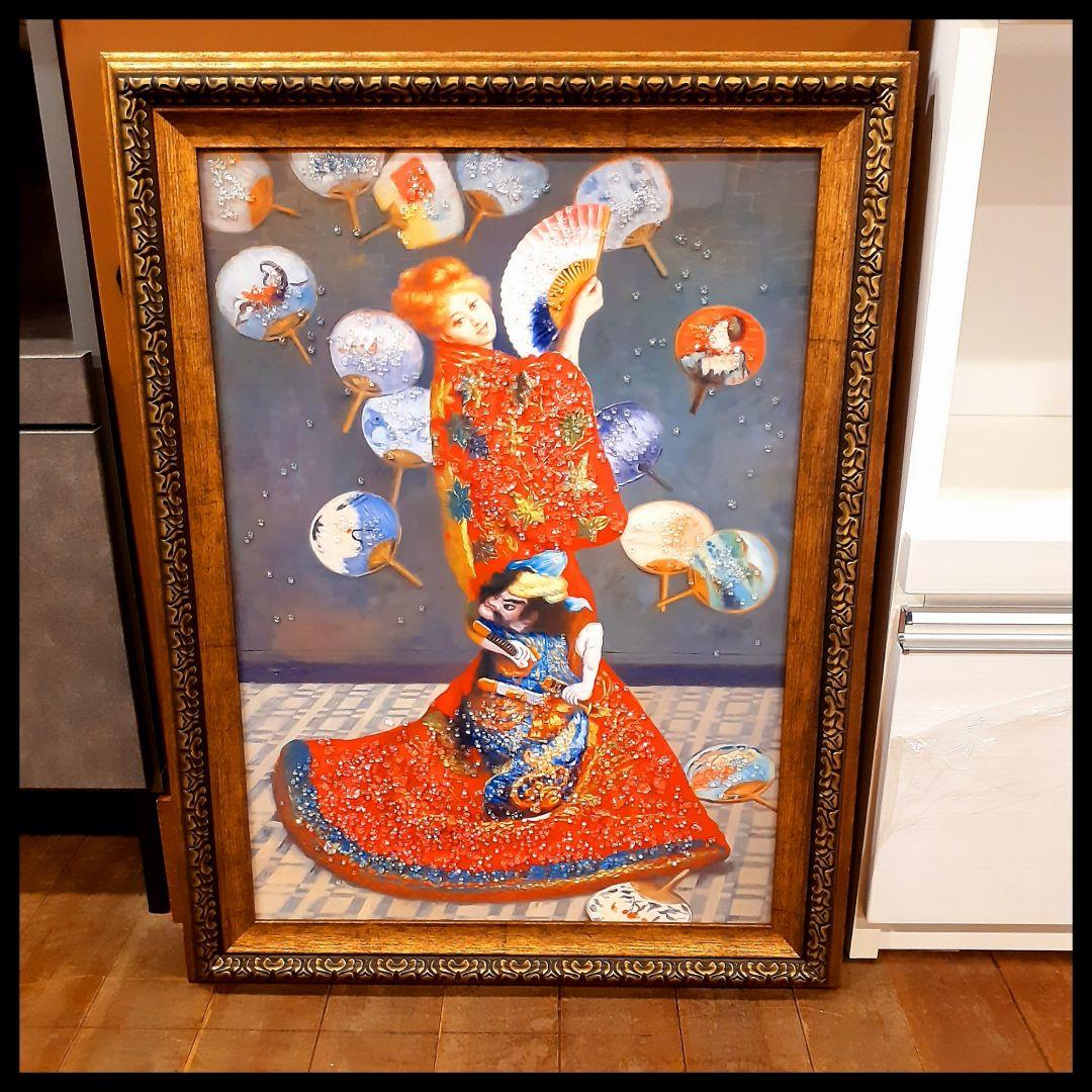 輸入雑貨　天然水晶石　フィリッポ・リッピ作『聖母子と二天使』　クリスタルアート