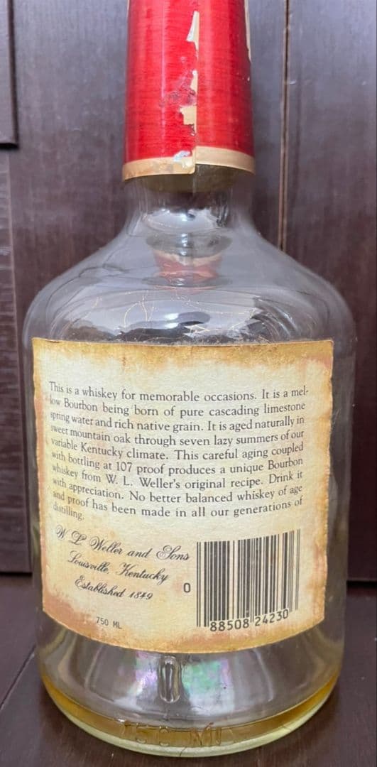 空瓶 Old Wellerl 107 オールドウェラー バーボンウイスキー