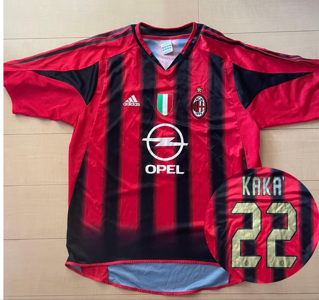 セリエAアディダスacミランカカ選手04 05ホームサッカーユニフォームCL