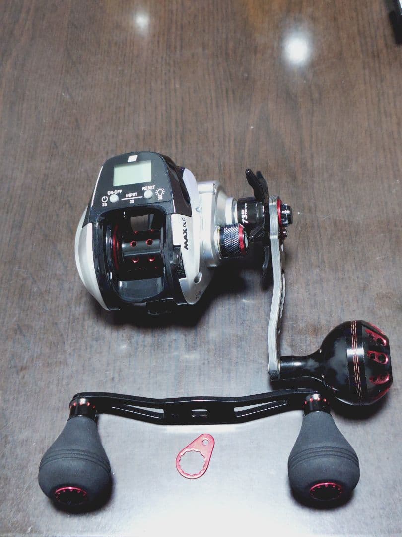 アブガルシア MAX DLC H 右巻きパワーハンドル　PEライン付き