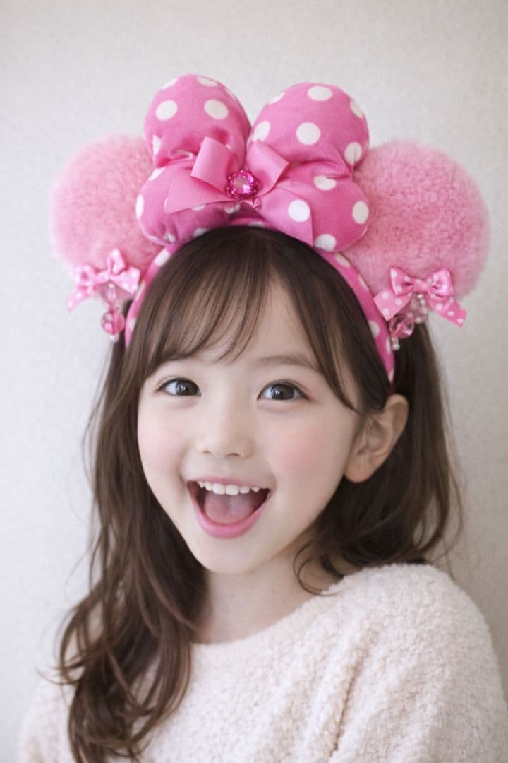 ディズニー　カチューシャ　ピンク　ミニー　イヤリング　パルパルーザ　水玉 レア