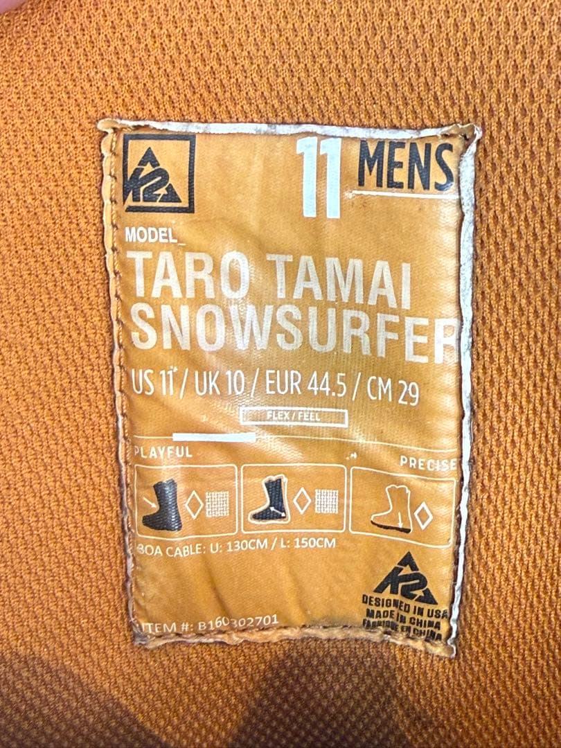 K2 TARO TAMAI SURFER 29cm スノーボードブーツ