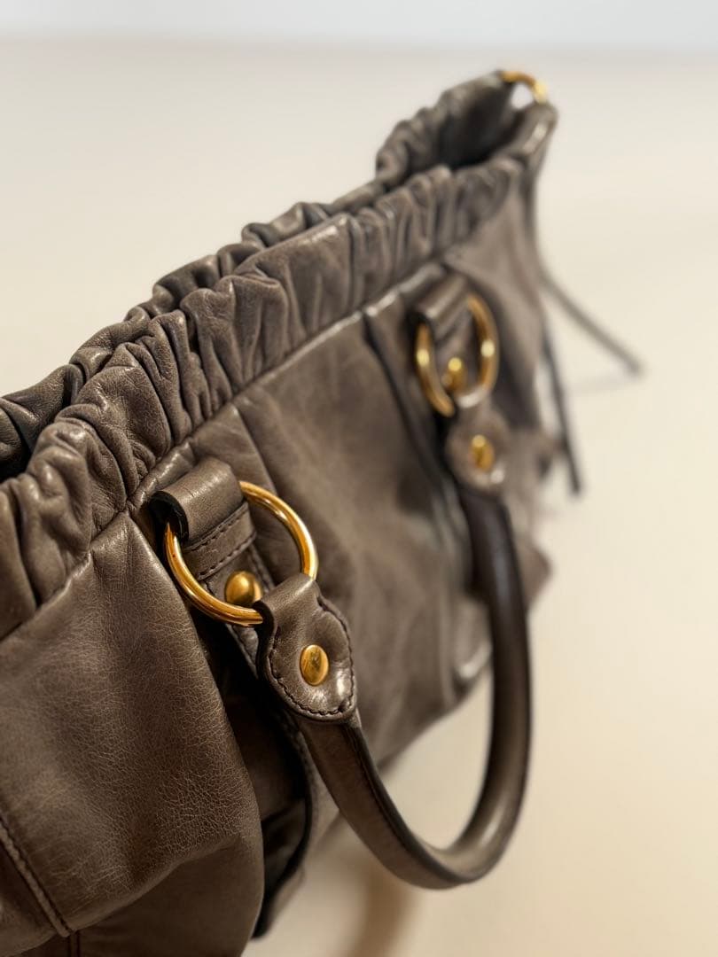 .com　miu miu ヴィッテロルクス ハンドバッグ グレー