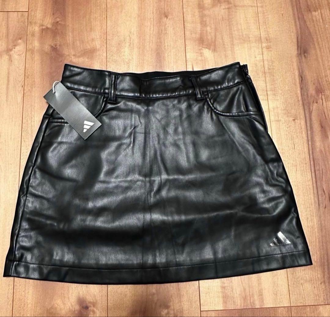 モックネック　ビックシルエット　長袖　ニット　レザースカート　セットアップ　春秋