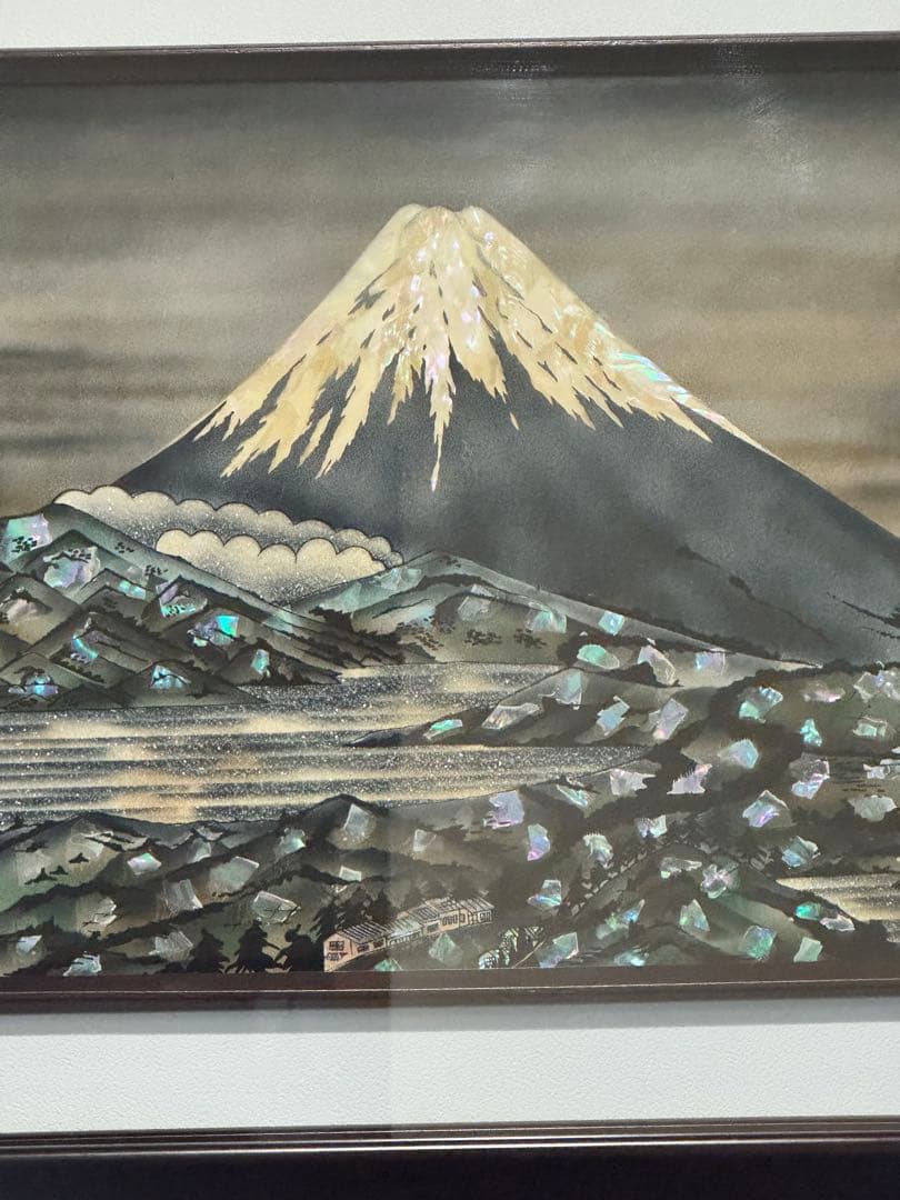 螺鈿山富士額 和室飾り額