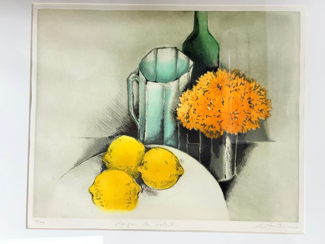 アナピア・アントニーニ　直筆サイン　絵画　リトグラフ　88/99