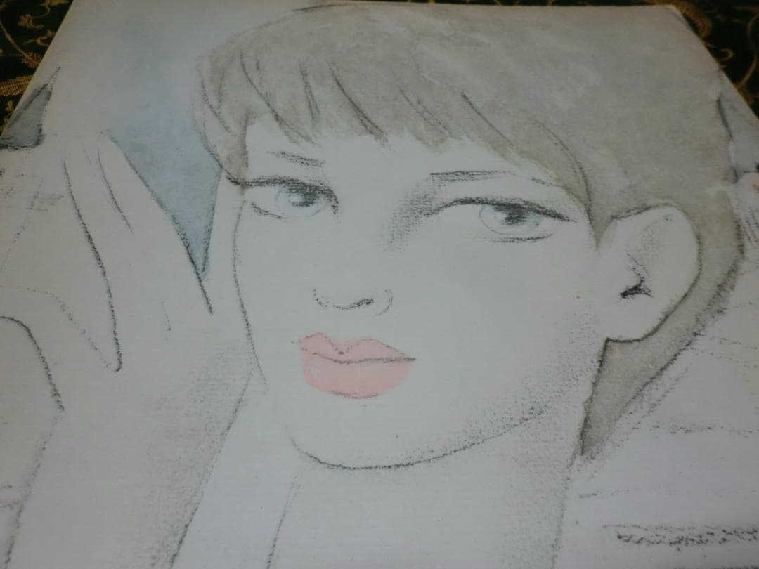 東郷青児【色紙：パリーの女】