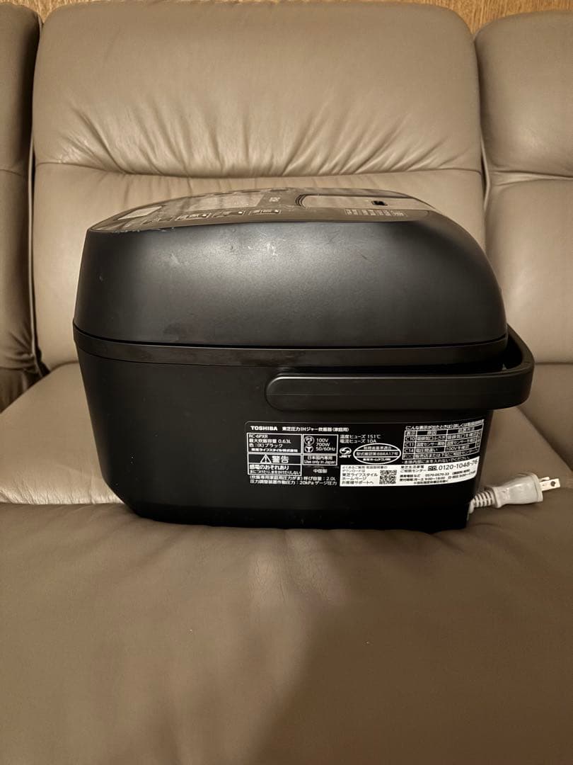 東芝 3.5合圧力IH炊飯器 RC-6PXR ブラック　2023年製