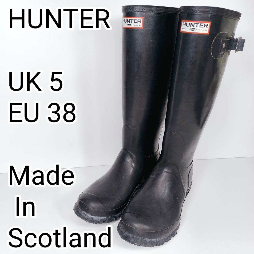 希少✨　HUNTER　ハンター　長靴　レインブーツ　UK5　イギリス国内限定生産