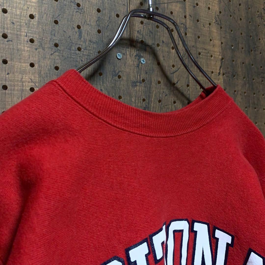 90s USA製 Champion リバースウィーブ スウェット　赤　dh56