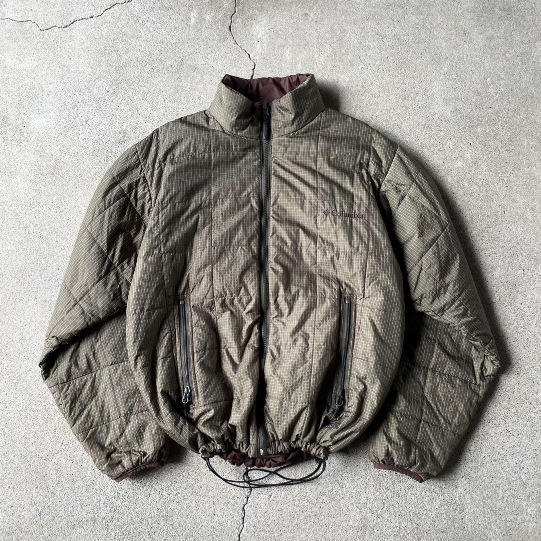 ジャケット・アウター columbia puffer jacket graph check brown