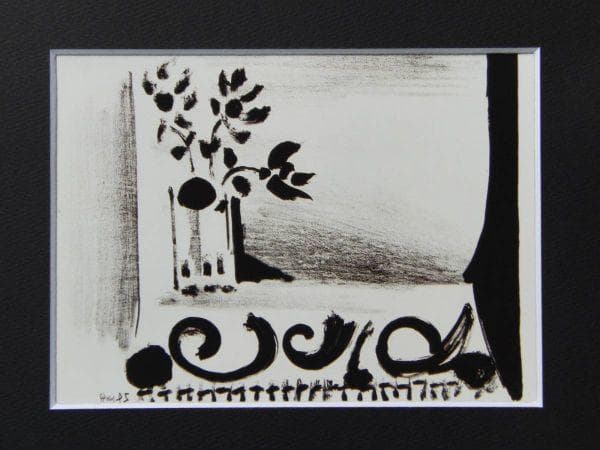 パブロ ピカソ(PABLO PICASSO)、【花模様のクロスの上の花瓶】