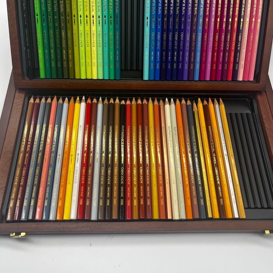 カランダッシュ　スプラカラーソフト　水溶性色鉛筆セット　80色木箱セット