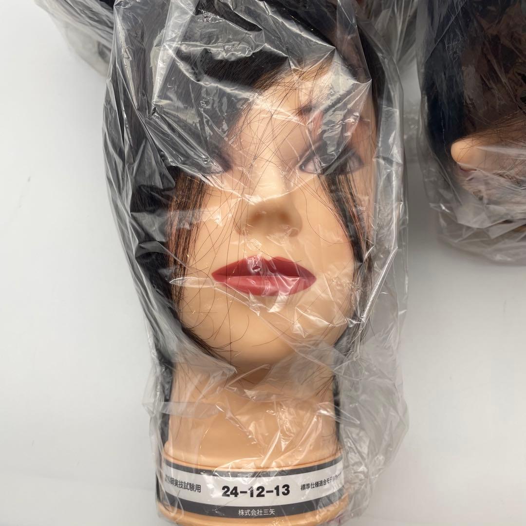 カットウィッグ　カットマネキン　美容師　国家試験　三矢　新品未使用