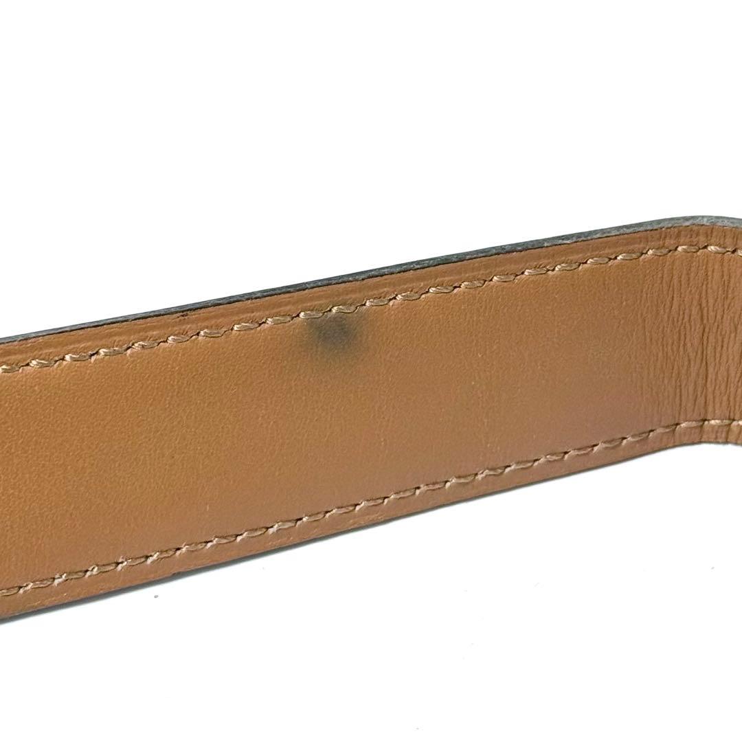 希少 HERMES エルメス マルジェラ期 ベルト シェーヌダンクル レザー 黒