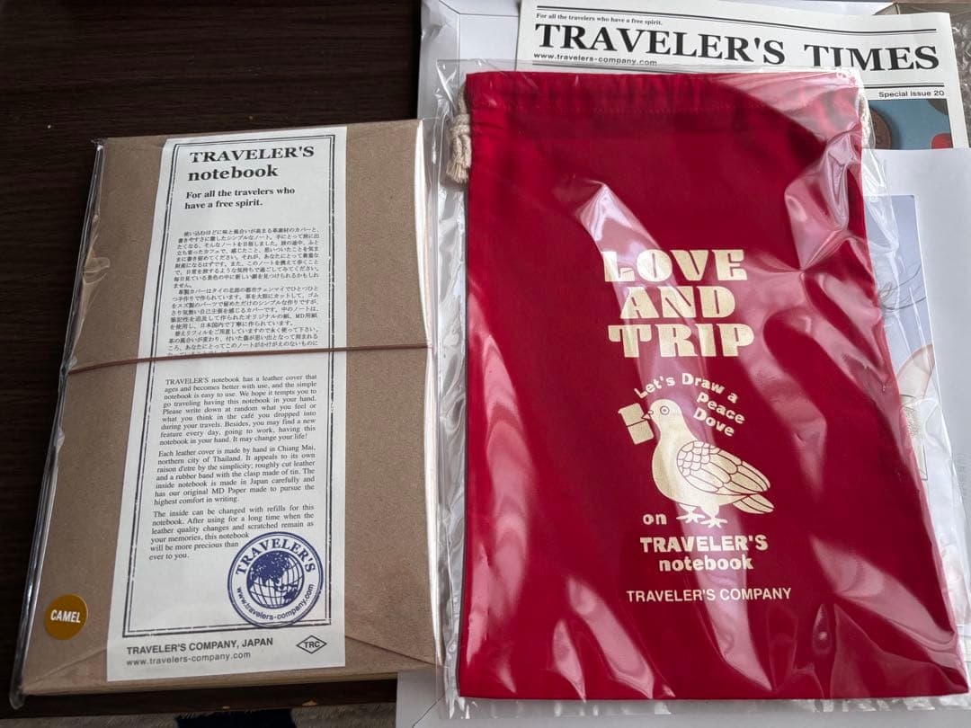 TRAVELER'S notebook+バレンタイン限定コットンバック