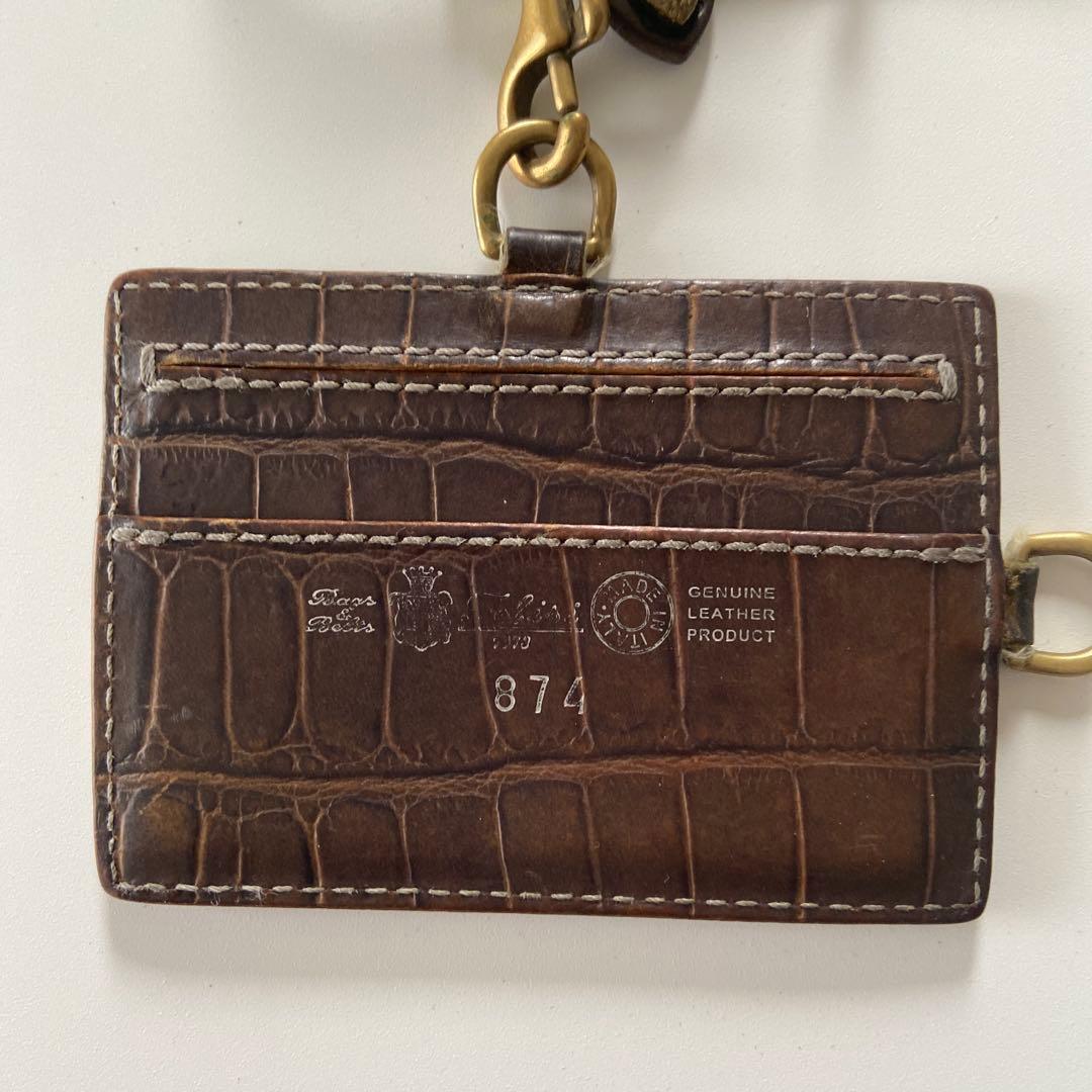 フェリージ パスケース IDケース 定期入れ クロコ型押し Felisi