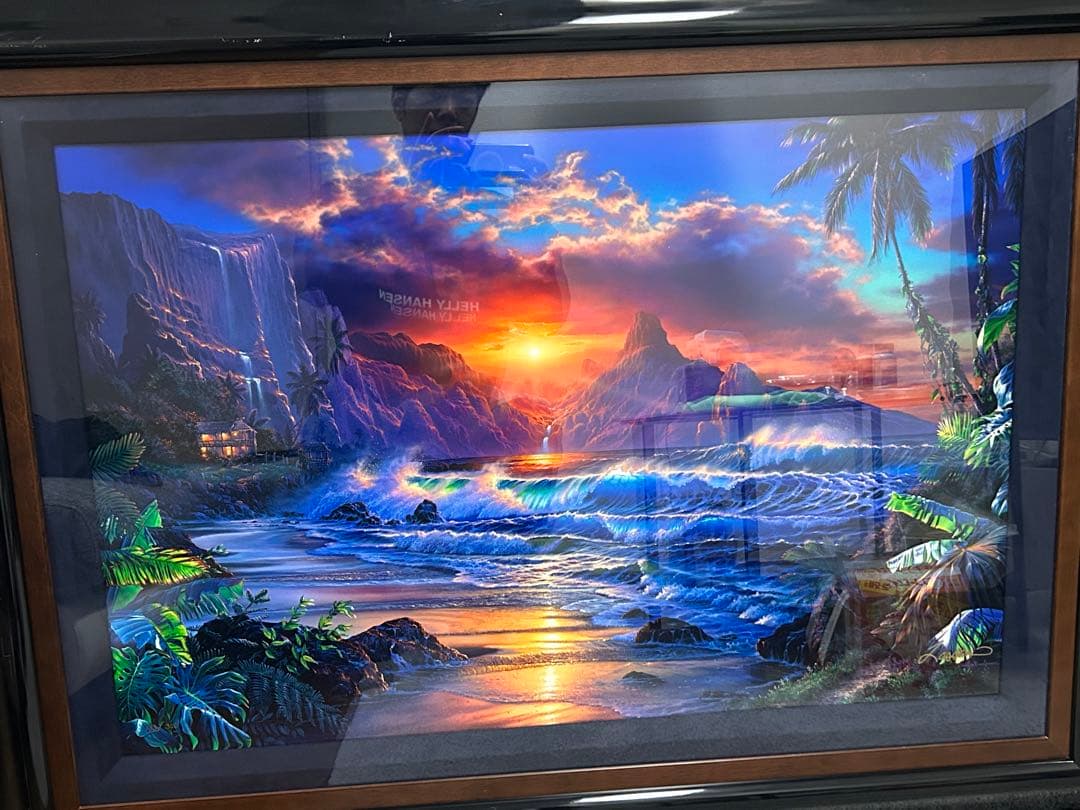 真作　ラッセン（Lassen） 【エスケープ】 手彩色ラッセングラフ 直筆サイン