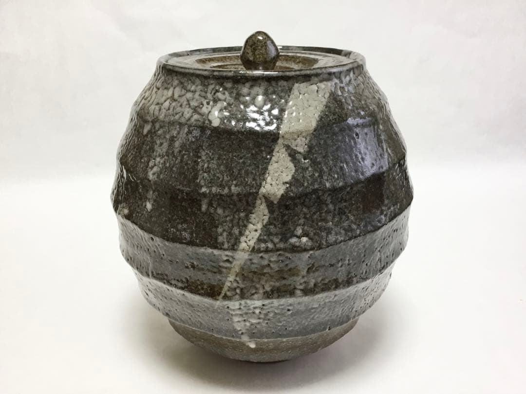 茶道具 古物品 水指 唐津 捻貫 島谷啓介 木箱入