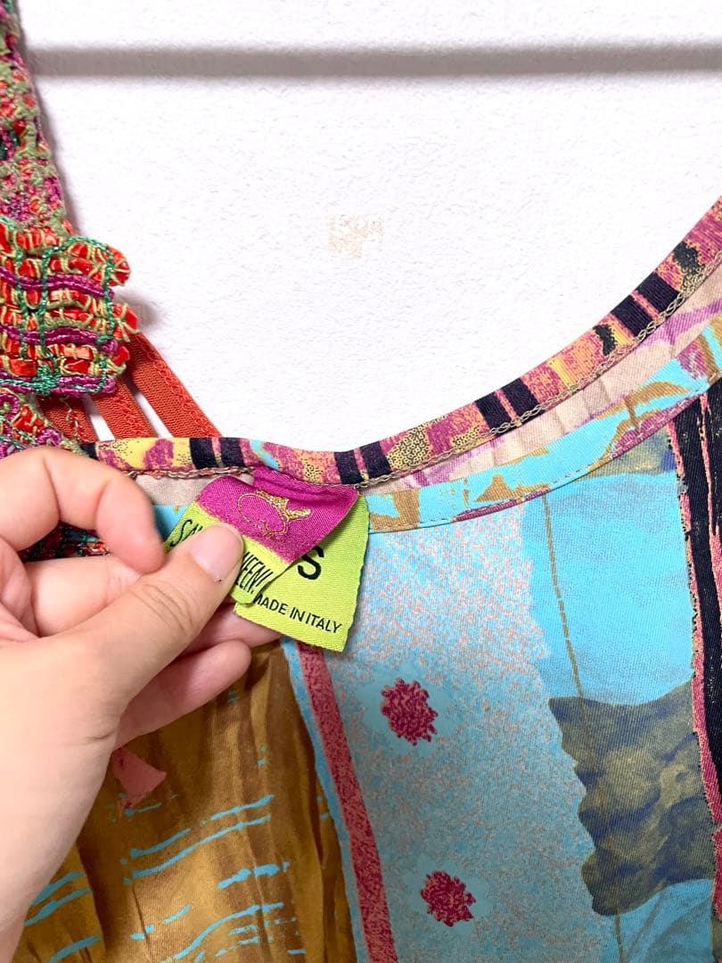 SAVE THE QUEEN 平成ギャル y2k カラフル刺繍キャミソール